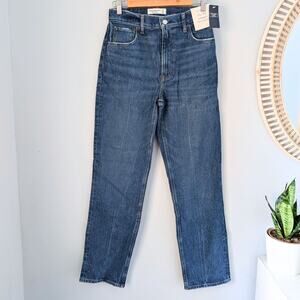 ABERCROMBIE & FITCH The 90s Straight Ultra High Rise jeans, 27 R, Blue, NWT